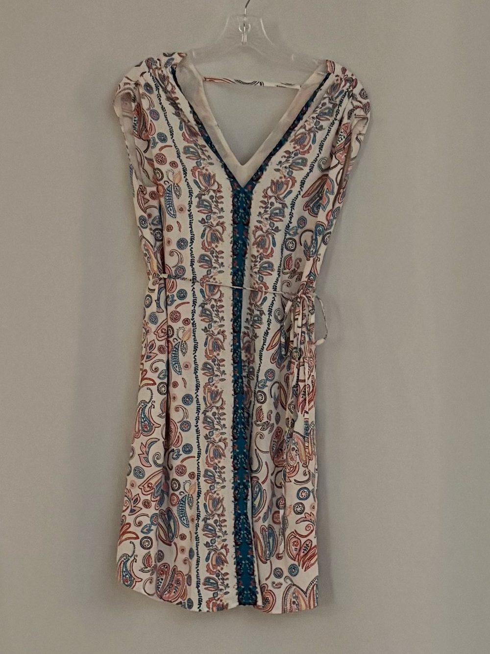 LOFT Boho Paisley V-Neck Midi Dress